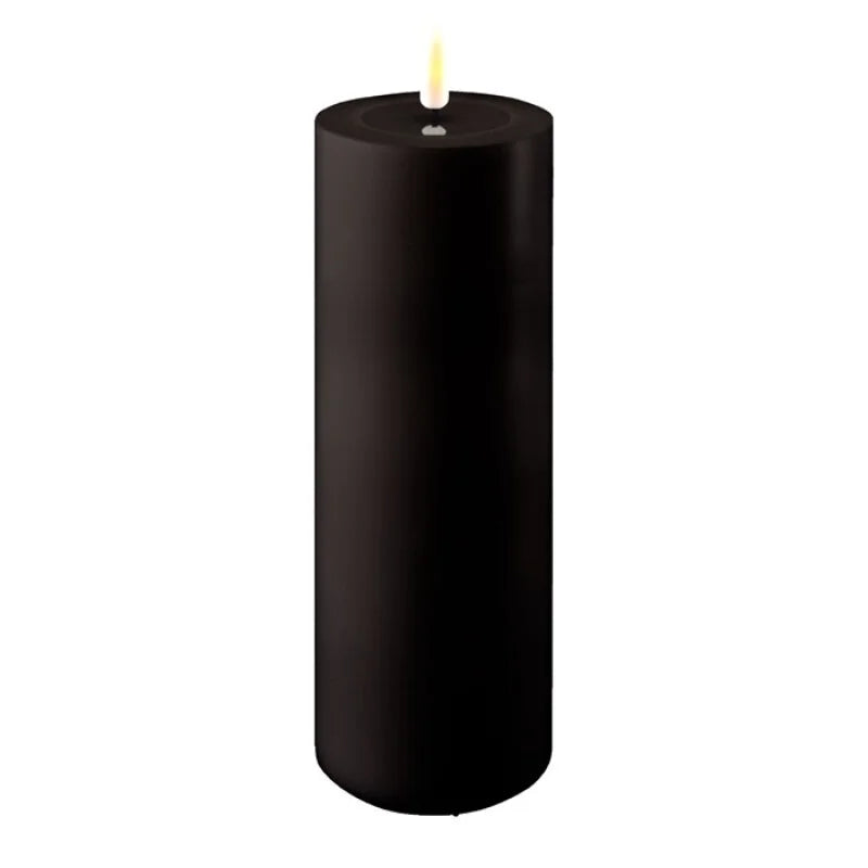 Black Outdoor LED Candles | 3x8 | 7.5x20 cm