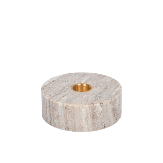 Marble base Candleholder, Desert  beige