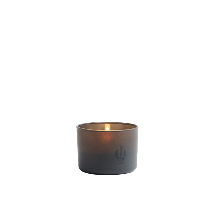 Glass Candle, Grey, 3.2x2.4”