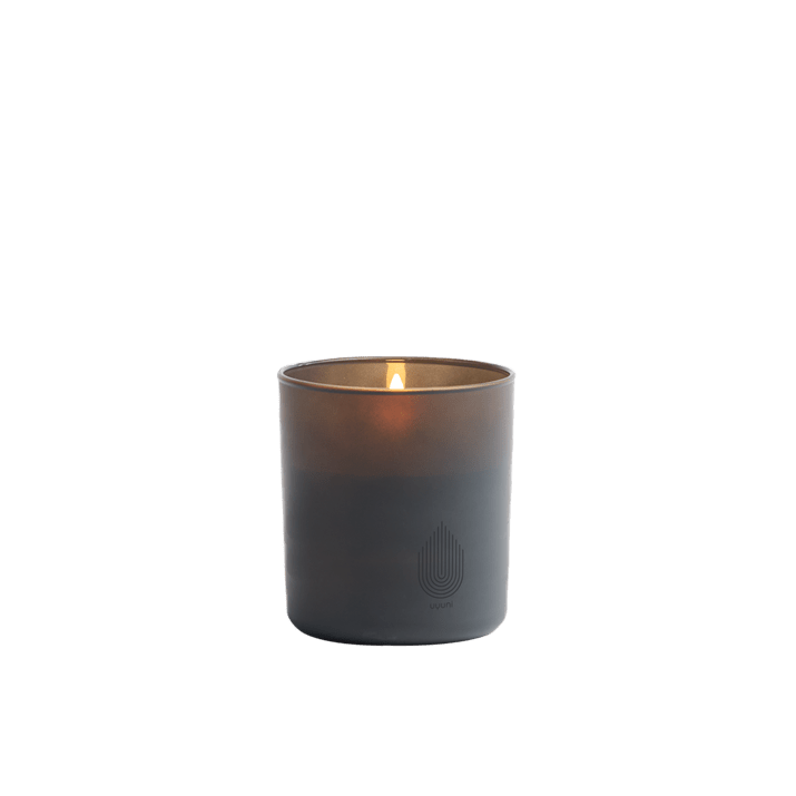 Glass Candle, Grey, 3.6x4”