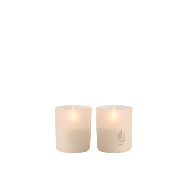 Glass Candle, Vanilla, 2-pack, 2.4x2.8”