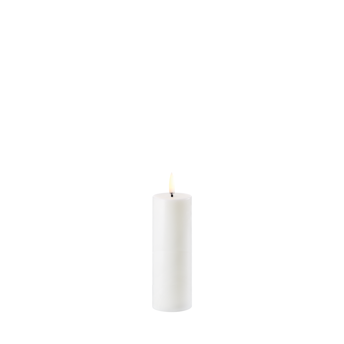 LED pillar candle, Nordic white, Smooth, 2x5.7"