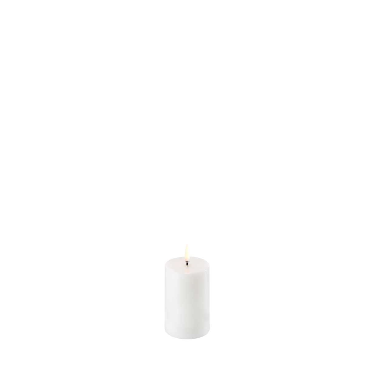 LED pillar candle, Nordic white, Smooth, 2x3"