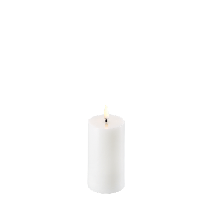 LED pillar candle, Nordic white, Smooth, 3x4”