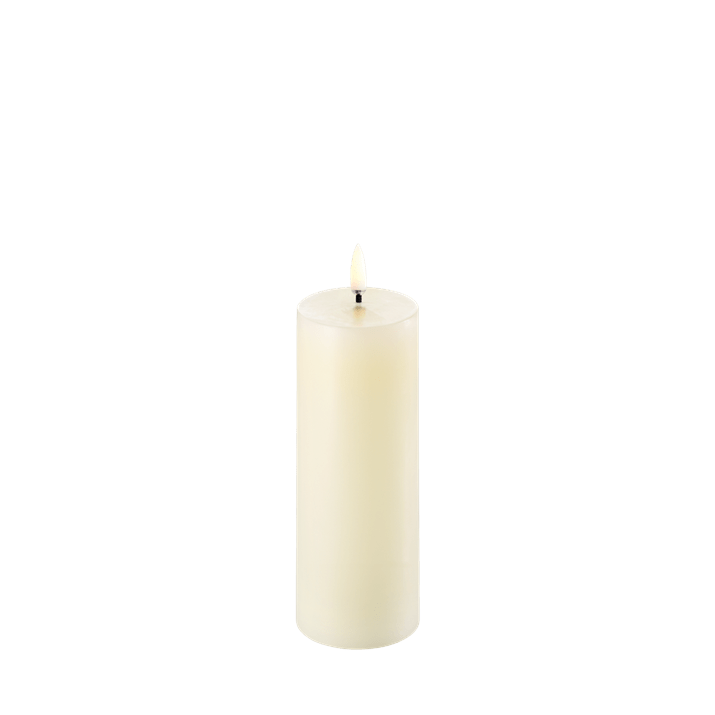 LED pillar candle, Ivory, Smooth,  5.8x15 cm