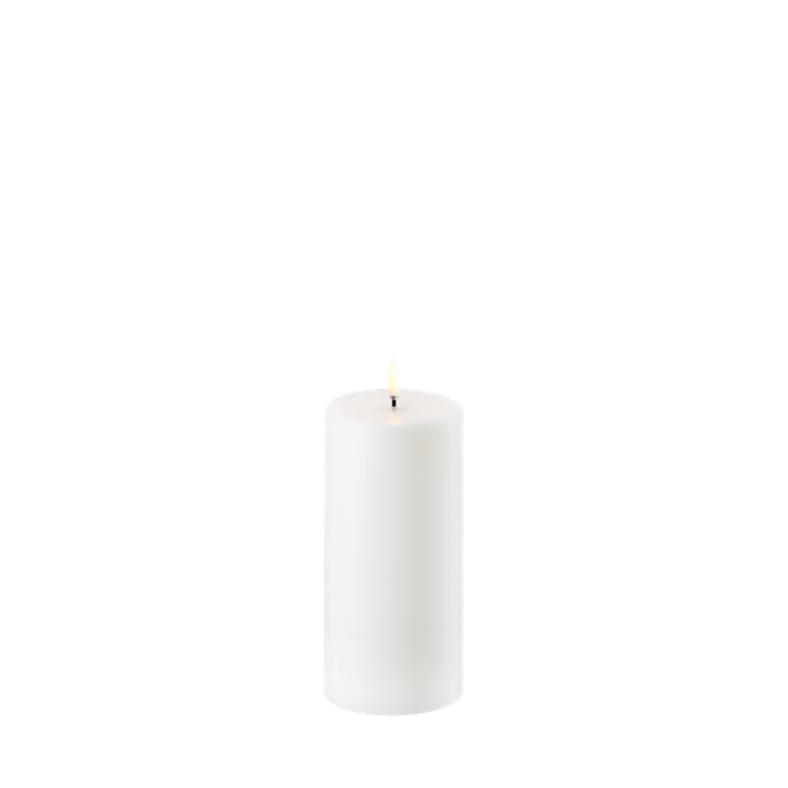 LED pillar candle, Nordic white, Smooth, 3x6”