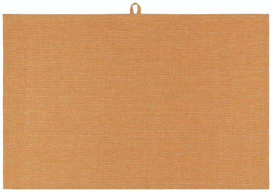 Ochre Pinstripe Linen Dishtowel