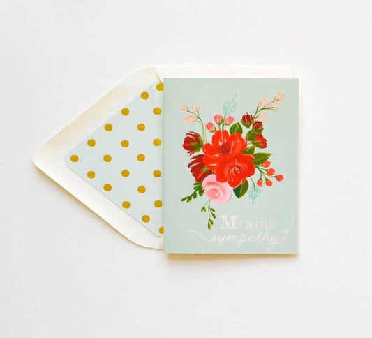 With Sympathy Floral card