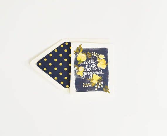 Greeting/Note Card 'Hello Gorgeous