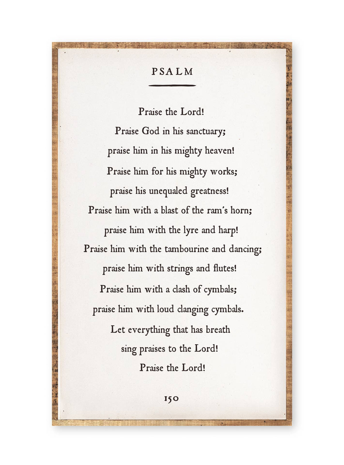 Page Book Wood Sign | Psalm 150