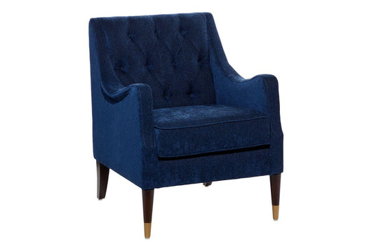 Blue Accent Chair | Fabric with Nailhead