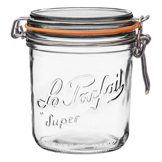 Tapered French Glass Preserving Jar W Airtight Rubber | 750ml