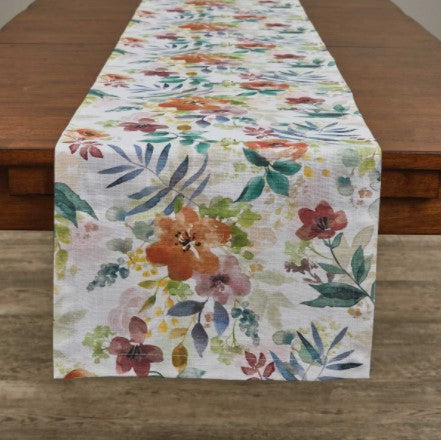 Amber Floral Printed Table Linens