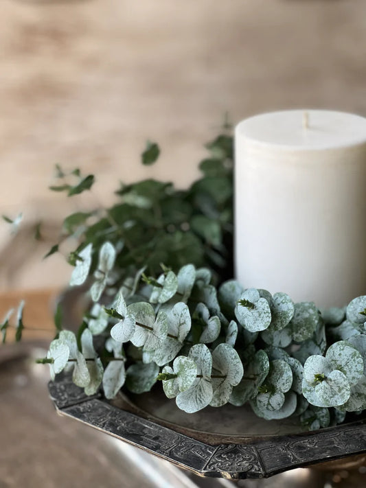 Bygone Eucalyptus Candle Ring 6.5" | 14"