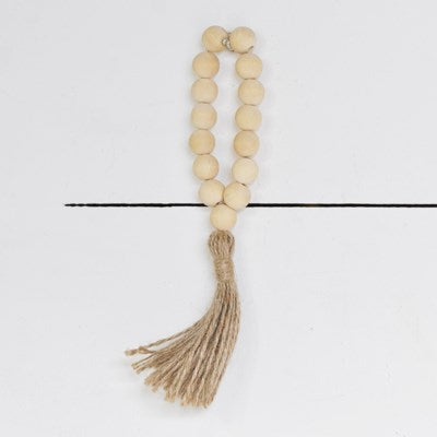 White Bead with Tassle