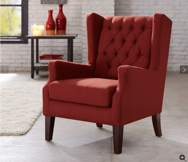 Maxwell Button Tufted Wing Chair