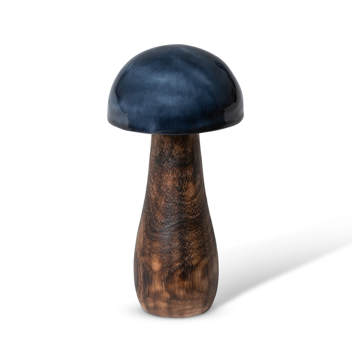 Navy Blue Lacquer Wooden Mushroom