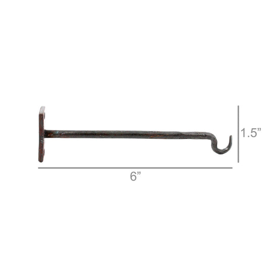 Bijou Wall Hook 6 in - Steel - Natural