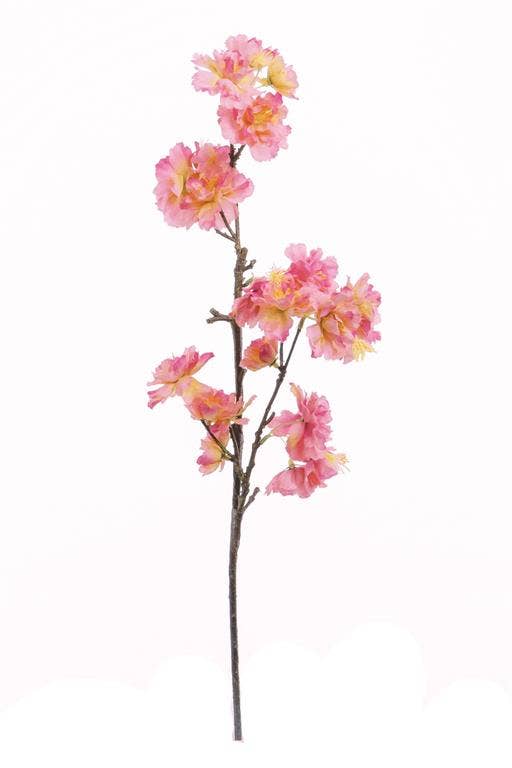 Japanese Cherry Blossom Spray, 25", Pink/Cerise