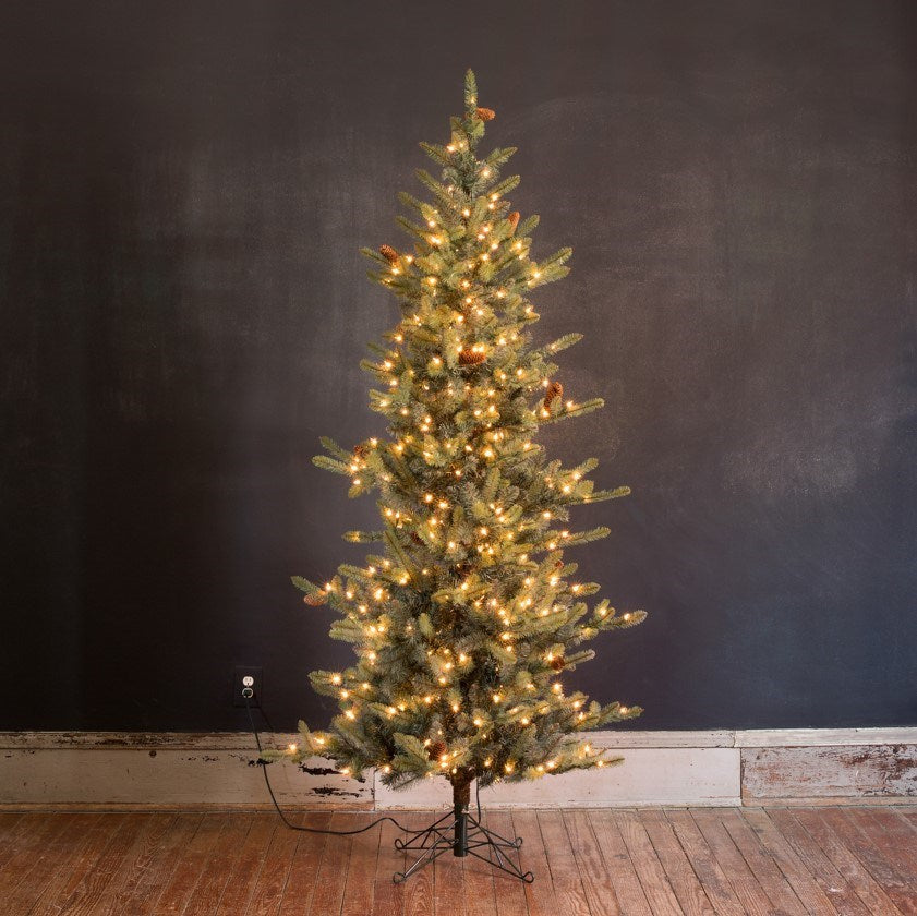 7.5' Park Hill Slim Line Blue Spruce LED