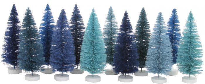 Shaded Christmas Trees | Set of 12